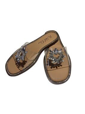 Wild Pair Crystal Slip‑On Sandals –Women's Size 6.5